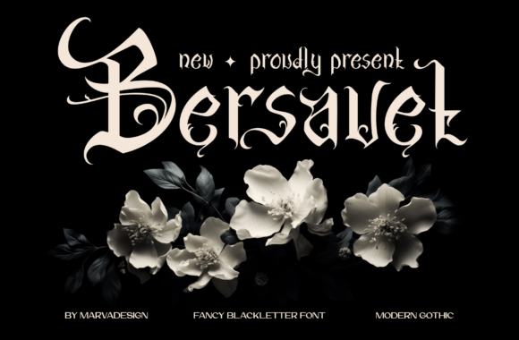 Bersavet Font: Elegant Blackletter for Crafts