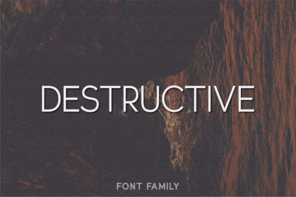 Destructive Font: Modern Sans Serif for Web Design