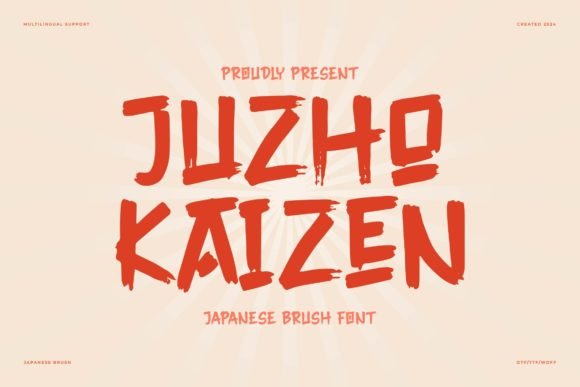Juzho Kaizen: A Japanese Brush Font for Makers