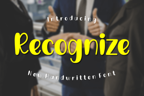 Recognize: A Handwritten Font for Editorial Design