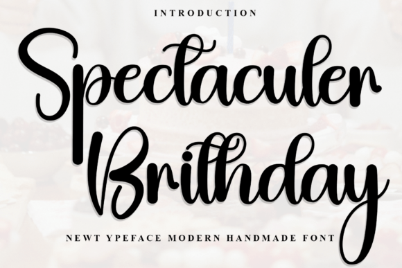Spectaculer Brithday Font for Creative Projects